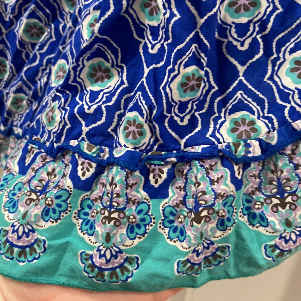 Lane Bryant 16 smock blue and teal tank EUC - Picture 6 of 12